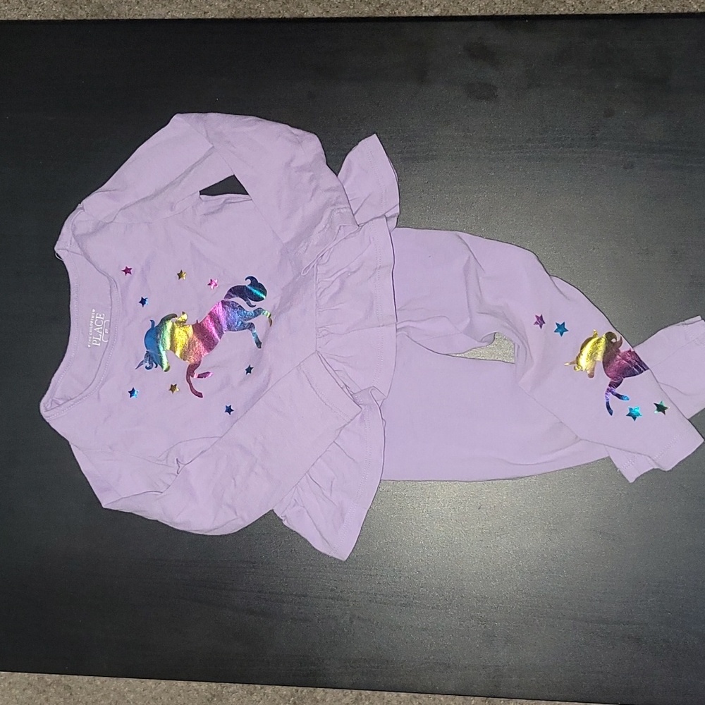 Unicorn top w/leggings sz 2T